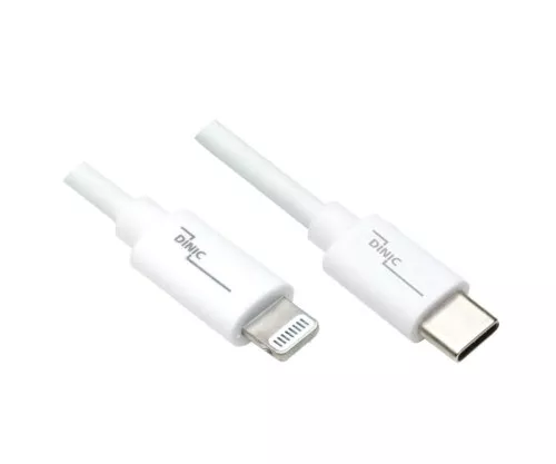 Kabel USB C do Lightning, MFi, škatla, bel, 0,50 m, s certifikatom MFi, kabel za sinhronizacijo in hitro polnjenje